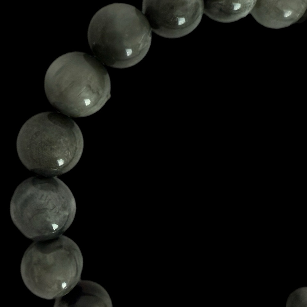 Authentic Hawk’s Eye 10mm Beaded Stretchy Bracelet by Bombshell Beads - Picture 3 of 3